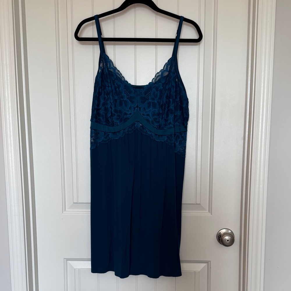 Soma Teal Lace Chemise